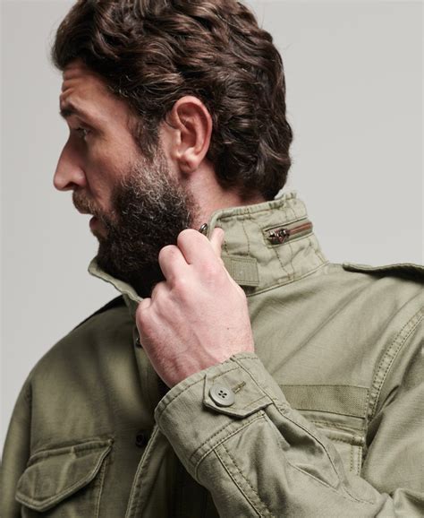 Mens Military M65 Jacket In Dusty Olive Green Superdry Ie