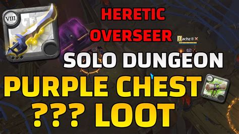 Heretic Overseer Purple Chest Solo Dungeon 💔🔥 Albion Online 4 Youtube