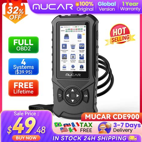 MUCAR CDE900 Obd2 Scanner 2 16G Auto Car Diagnostic Tools Automotive