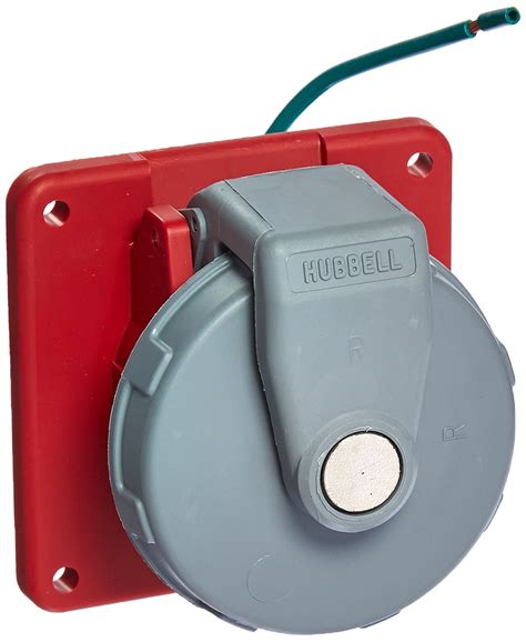Hubbell Hbl420r7w Pin And Sleeve Iec Receptacle 3 Pole 4 Wire 20 Amp