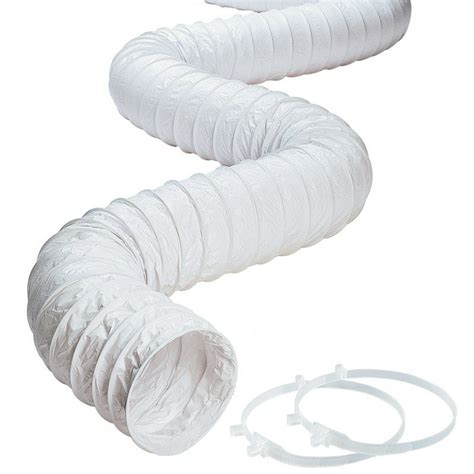 Deflect O 8 Ft L X 4 In Dia White Vinyl Dryer And Vent Hose