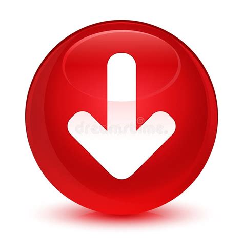 download arrow icon glassy red round button stock illustration illustration of transfer file