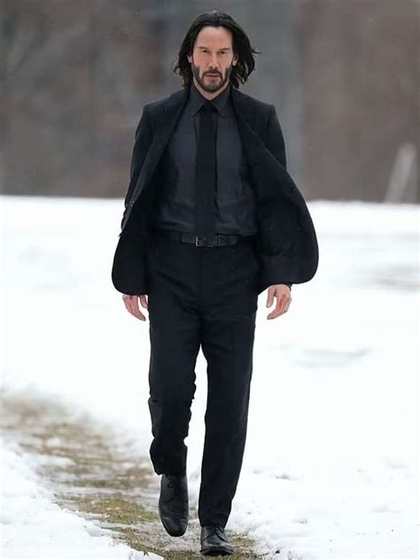 Keanu Reeves John Wick Chapter 4 Black Suit New American Jackets