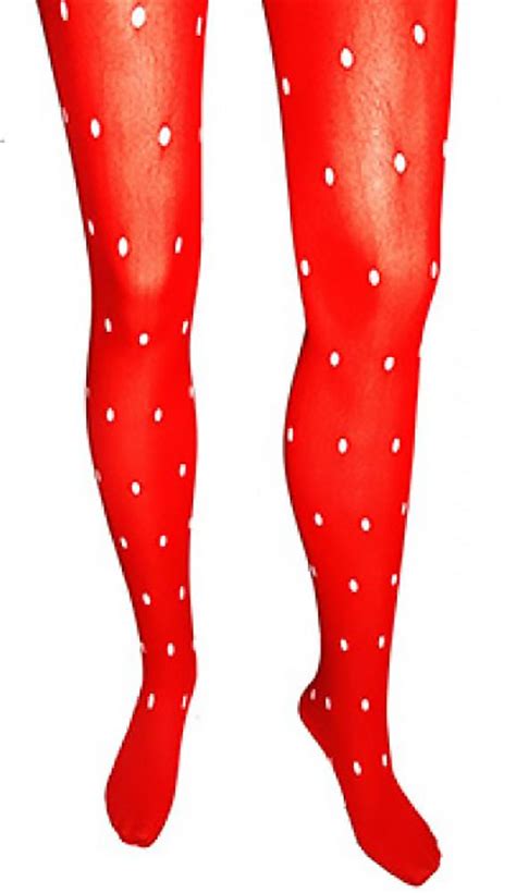 Red And White Polka Dot Tights 70 Denier Soft Touch Tights