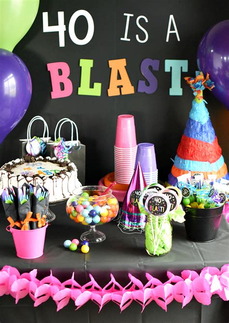 Easy birthday decoration ideas at home/birthday party on budget/number for birthday #birthdayparty. 40th Birthday Party-Throw a 40 Is a Blast Party!