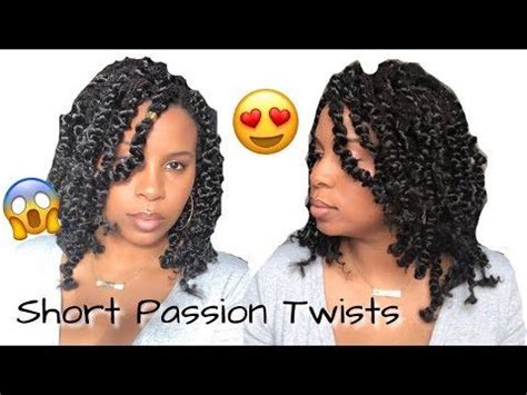 Gone are the days when gather all your hair at the top and make a ponytail or comb them on a side. Short Passion Twists Over Locs | Rubber Band Method | Step ...