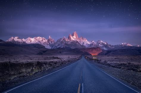 Mount Fitzroy Starry Sky Mount Fitz Roy Argentina Patagonian Andes