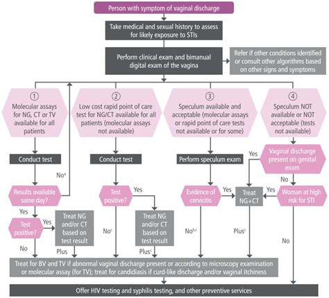 Flowchart Of Syndromic Treatment Of Vaginal Discharge Syndrome The