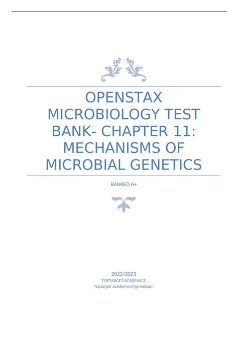 Openstax Microbiology Test Bank Chapter 11 Mechanisms Of Microbial