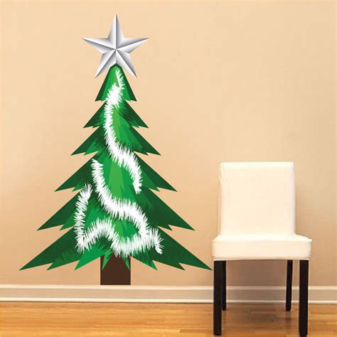 Christmas Tree Tinsel Wall Decal Christmas Murals Primedecals