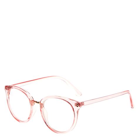 round clear lens frames pink clear glasses frames women fake glasses pink glasses frames