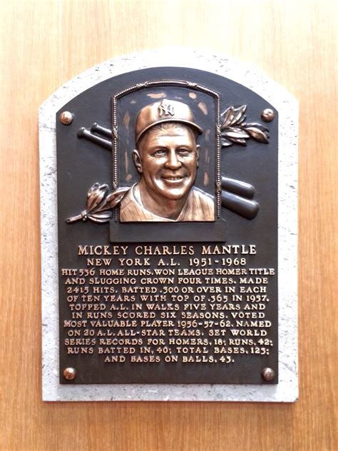 Mickey Mantle Cooperstown Baseball Hall Of Fameclass Of 1974