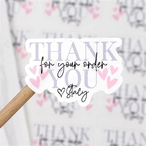 Thank You Bright Colors Sticker© Thank You Sticker Bright Etsy