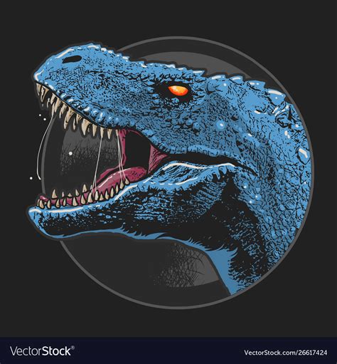 Dinosaur T Rex Head Artwork Royalty Free Vector Image