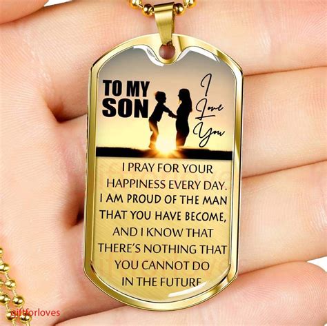 No wonder, how old he becomes, you will love him always in the same way. To My Son Dog Tag: Best Gift For Son, Dog Tag For Son ...