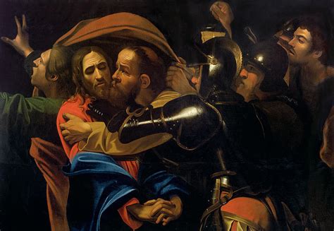 holy week in art judas betrays jesus with a kiss — ray downing