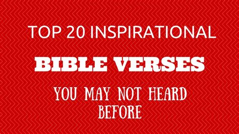 Top 20 Inspirational Bible Verses Quotes Mostly Unknown