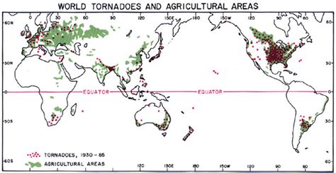 World Map Of Tornado Occurrence Draw A Topographic Map