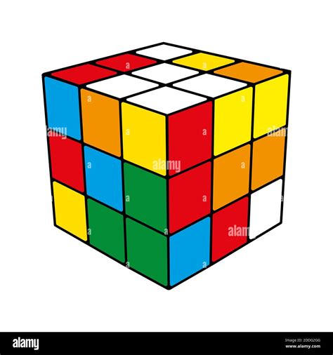 Rubiks Cube In Different Positions Realistically Isolated Editorial