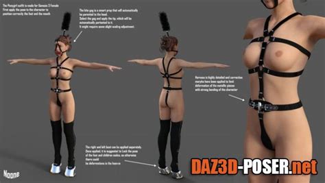 Freebie Ponygirl Outfit For Genesis 3 Female DAZ 3D Poser Free