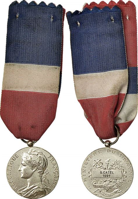 france medal 1991 médaille d honneur du travail very good quality borrel ma shops