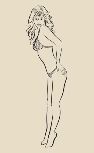 Girl Sexy Sketch Vector Images Over 11000