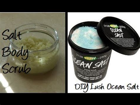 Depending on the thickness of your shampoo you will need more or less salt. DIY Salt Body Scrub similar to Lush Ocean Salt - YouTube