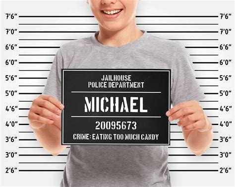 Printable Mugshot Sign Board Template | Etsy