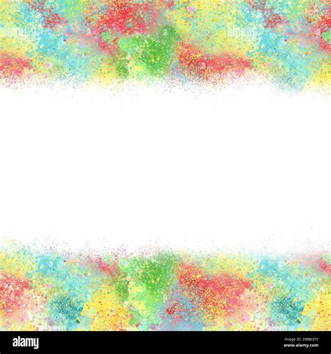 Hand Drawn Watercolor Border With Colorfull Background A Part Of The