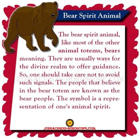 Bear Spirit Animal Meaning Symbolism And Dream Of The Bear Totem