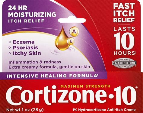 Cortizone 10 Intensive Healing Anti Itch Cream 1 Oz Tube Each