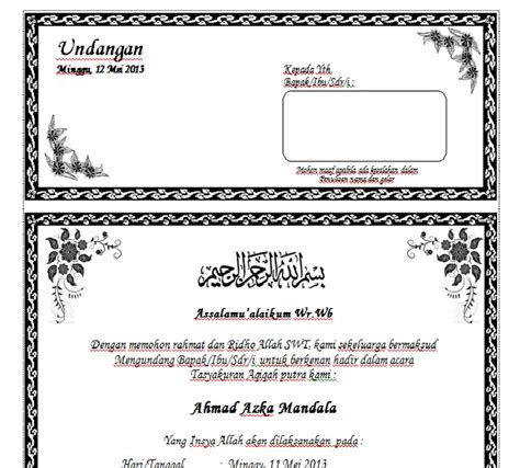 Download Template Undangan Aqiqah Ms Word Imagesee Reverasite