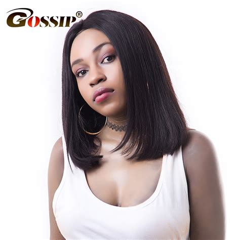 Getting ready for any occasion was never so easy. Gossip Brazilian Remy Hair Straight Short Wigs For Black ...