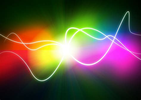 Lines Wavy Multicolored Glow Wallpaper Coolwallpapersme