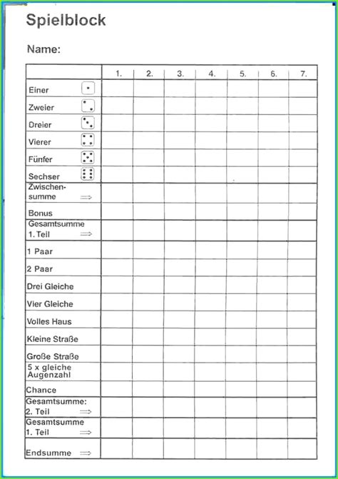 Kostenlose geburtstagskalender zum ausdrucken (pdf/excel), jahreskalender, dauerkalender verschiedene gratis vorlagen zum download, zeitloser kalender uvm. 5 Kniffel Vorlage Kostenlos Drucken - MelTemplates ...