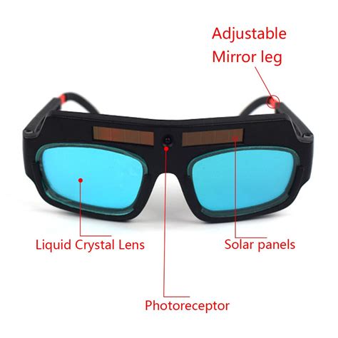 solar powered auto darkening glasses welding mask helmet goggles welder glasses protection