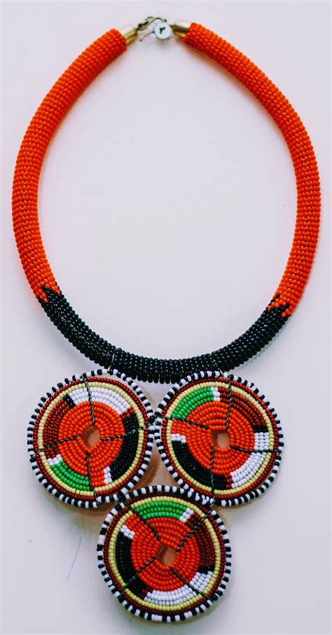 African Maasai Handmade Beaded Necklace Tribal Unique African Woman Necklace Maasai Choker
