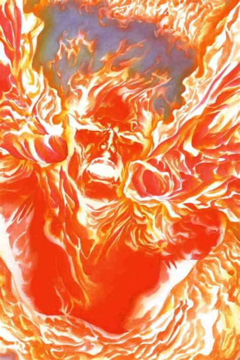 Fantastic Four 1 Human Torch Variant Alex Ross In 2020