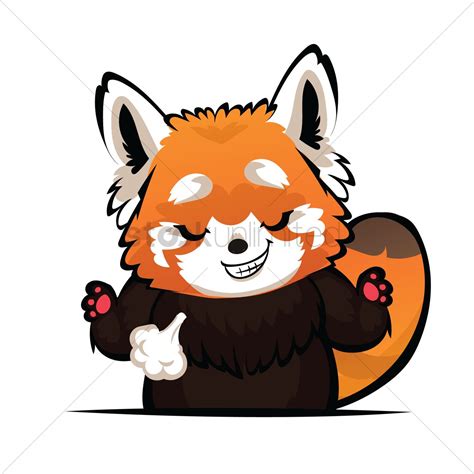 Cartoon Red Panda Feeling Relieved Vector Image 1956856 Stockunlimited