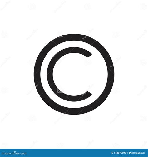 Copyright Symbol Icon Vector Illustration Stock Vector Illustration
