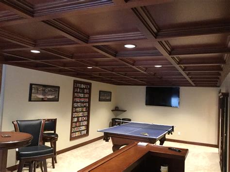 Basementsbarsgame Woodgrid® Coffered Ceilings By Midwestern Wood