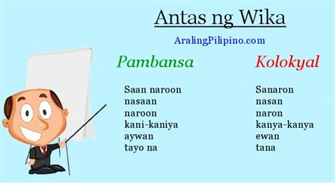 Ano Ang Mga Salitang Halimbawa Ng Pambansa Magbigay Uri Antas Wika My