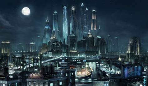 Gotham City Skyline Futuristic City Fantasy City Cyberpunk City