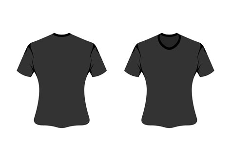 Front And Back Black T Shirt Template