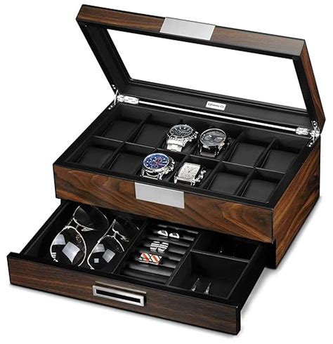 Buy Lifomenz Co Wooden Watch Box For Men Watch Jewelry Box Organizer