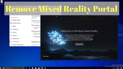 Before you can use this app, make. Remove Mixed Reality Portal App in Windows 10 - YouTube