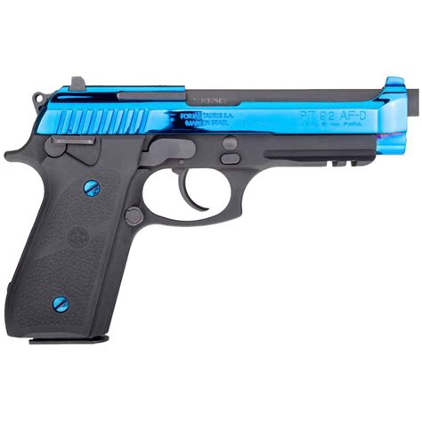 Taurus 92 Hogue Grip 9mm Luger 5in Blackpvd Blue Pistol 171 Rounds