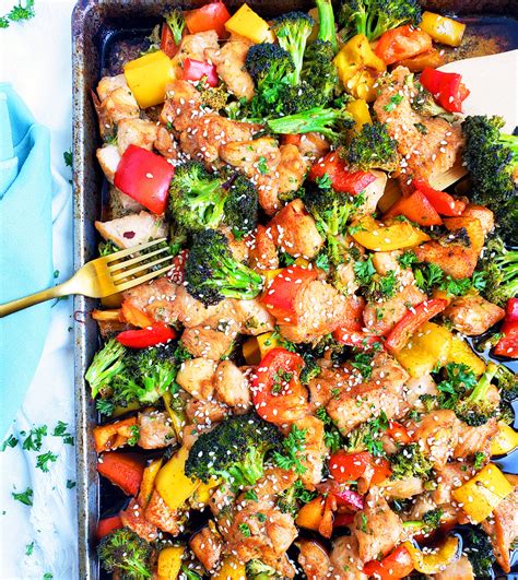 Season each side of the chicken with salt and pepper then drizzle approximately half the sauce over the chicken coating well on both sides. Sheet Pan Teriyaki Ginger Sesame Chicken & Broccoli ...