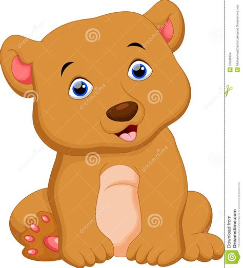 Cute Brown Bear Cartoon Stock Illustration Image 55649354
