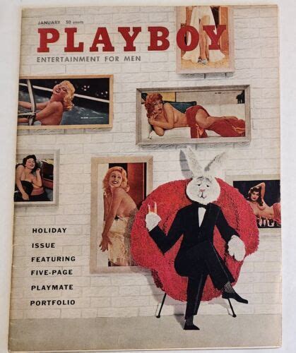Playboy Magazine January 1958 Elizabeth Ann Roberts Jacquelyn Prescott